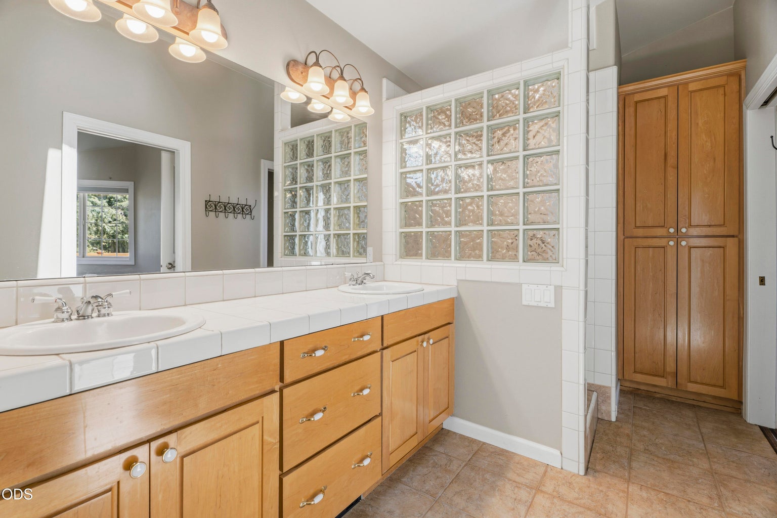 Primary double vanity and shower