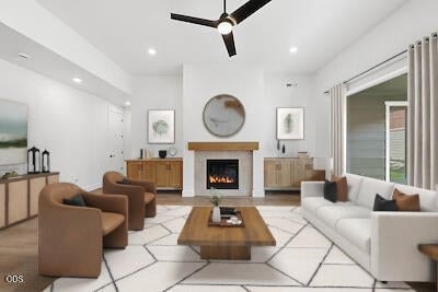 Subject property greatroom with virtual staging.