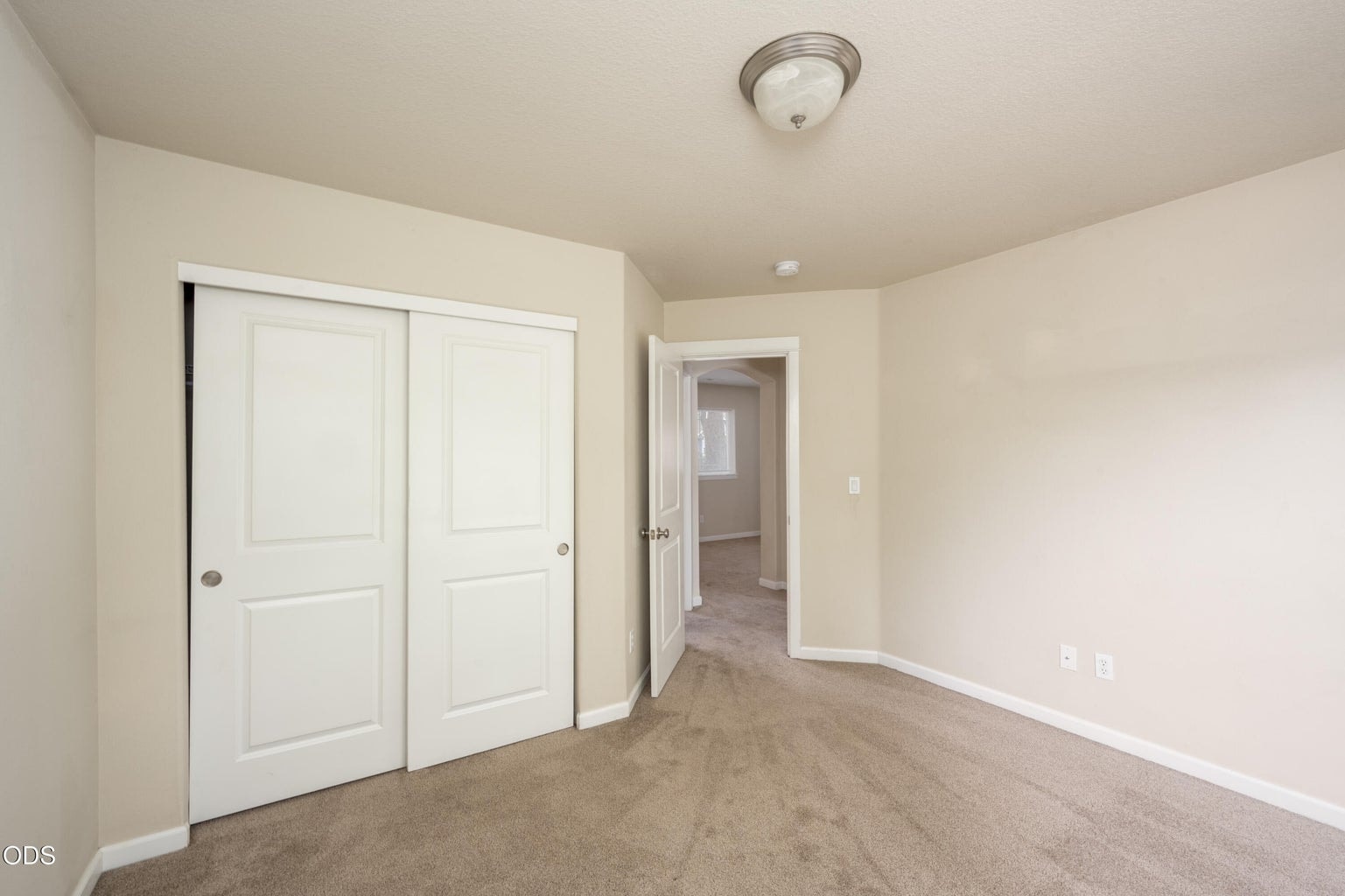 Large closets with shelves in the bedrooms