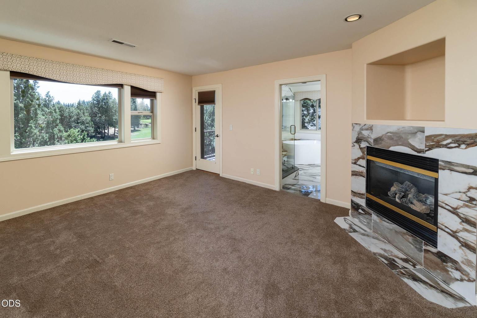 primary suite fireplace