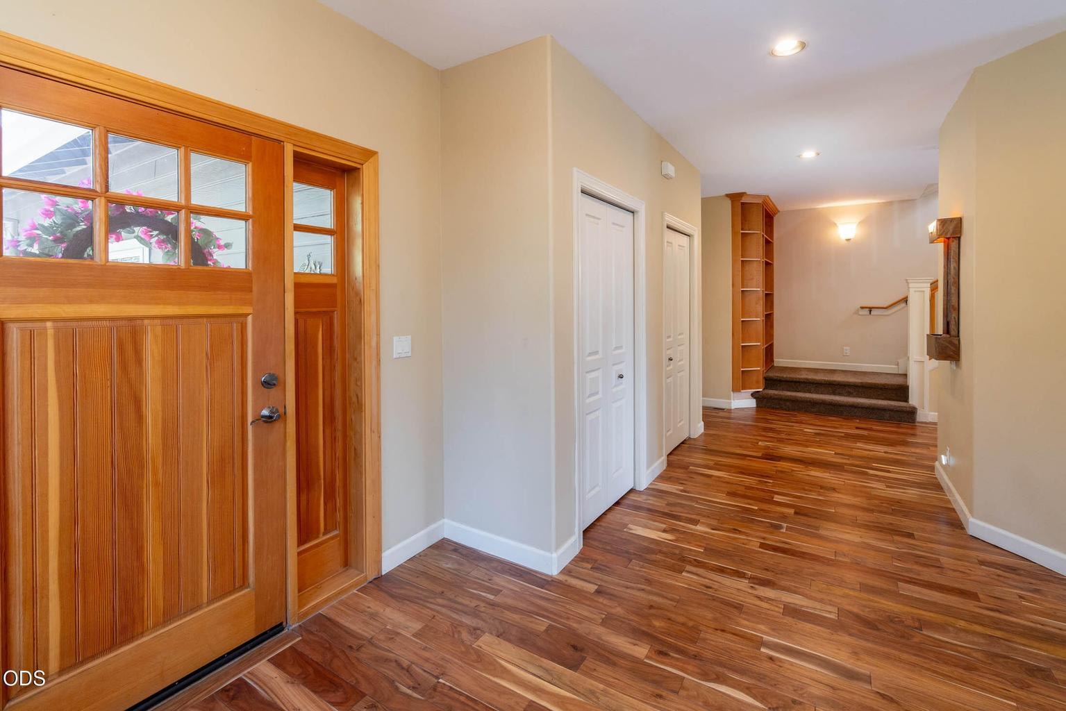 spacious entry with 2 coat closets