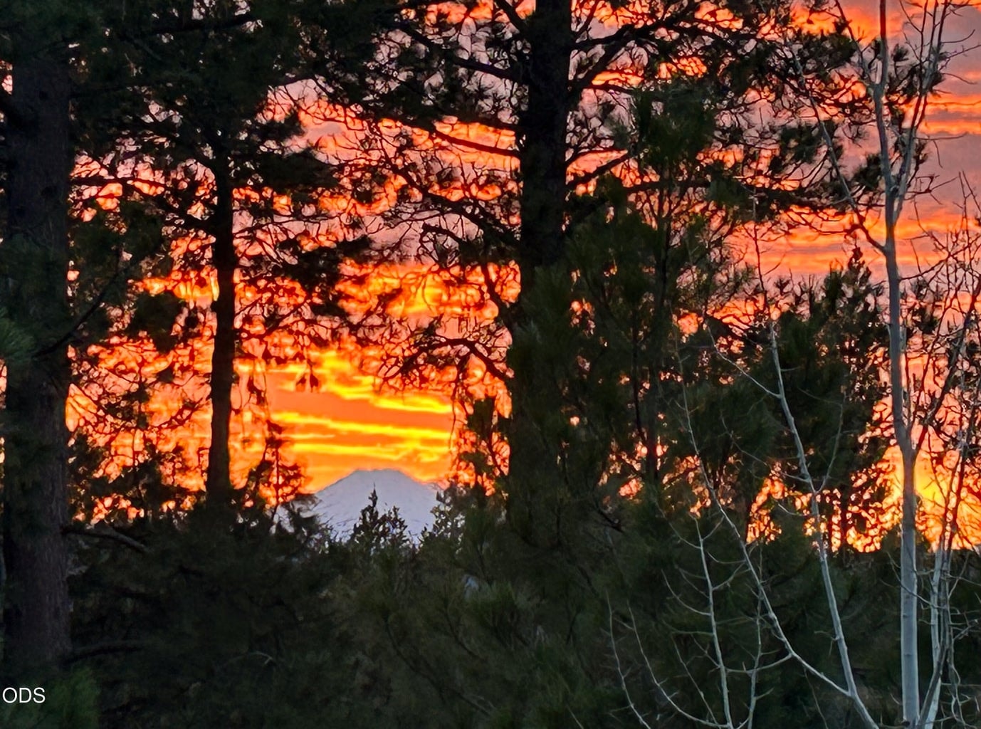 “Seller-provided image capturing Mt. Bachelor at sunset, one of the memorable and ever-changing views enjoyed from the property.