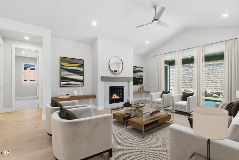 Subject property with virtual staging added