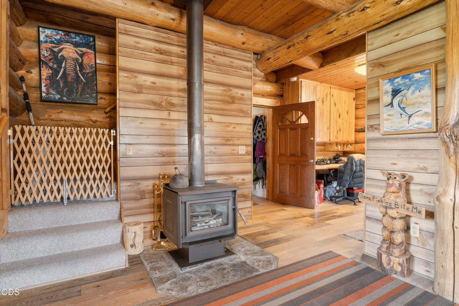 A WOOD STOVE WILL KEEP YOU TOASTY ON THOSE WINTRY NIGHTS.