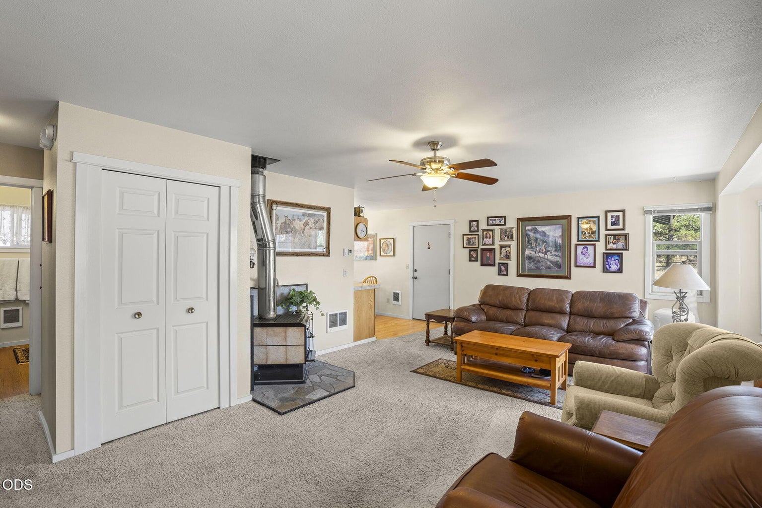 Living room w/wood stove