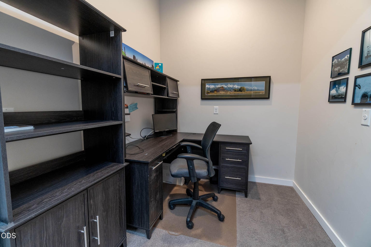 Office/storage area in garage