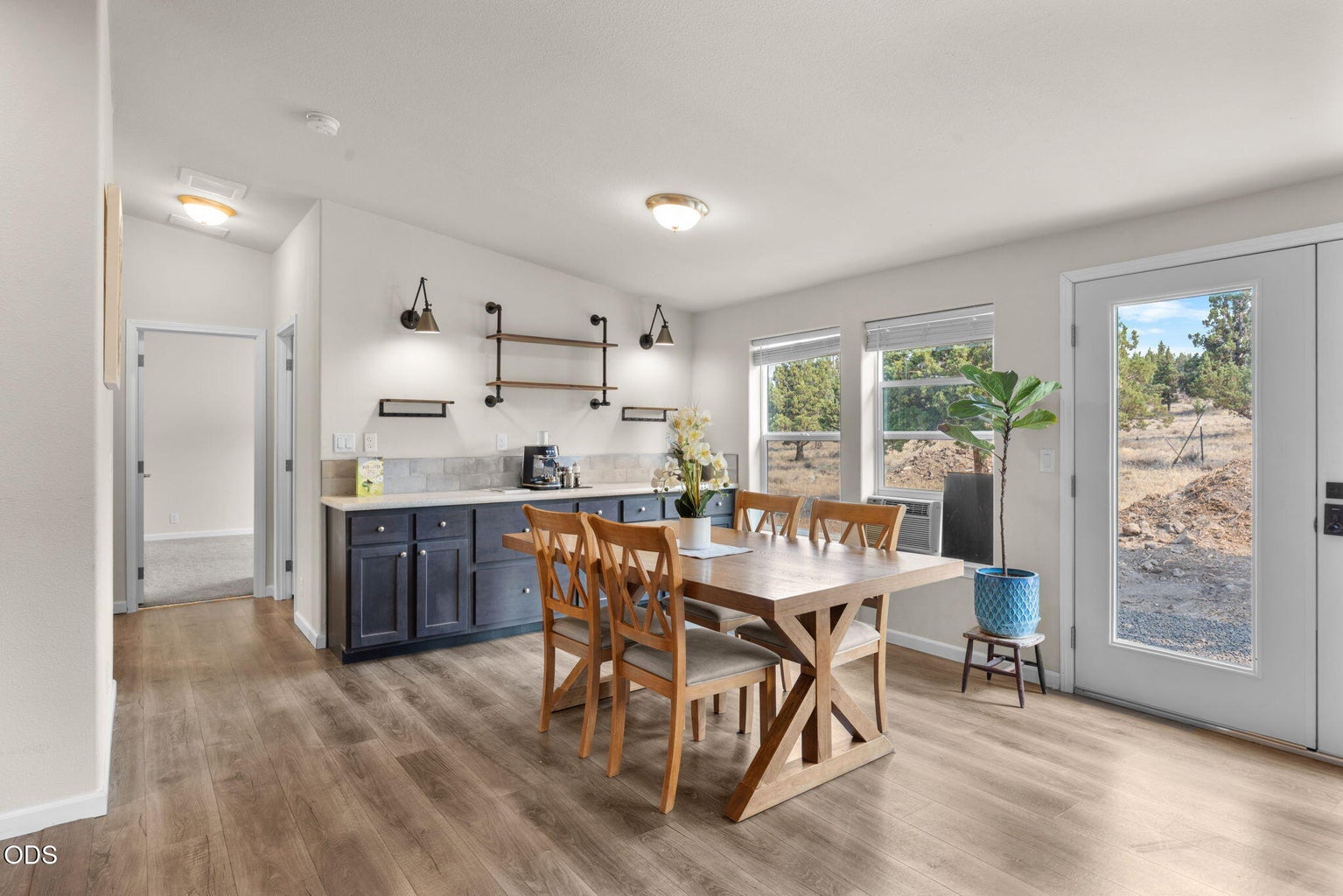 Dining area with coffee bar