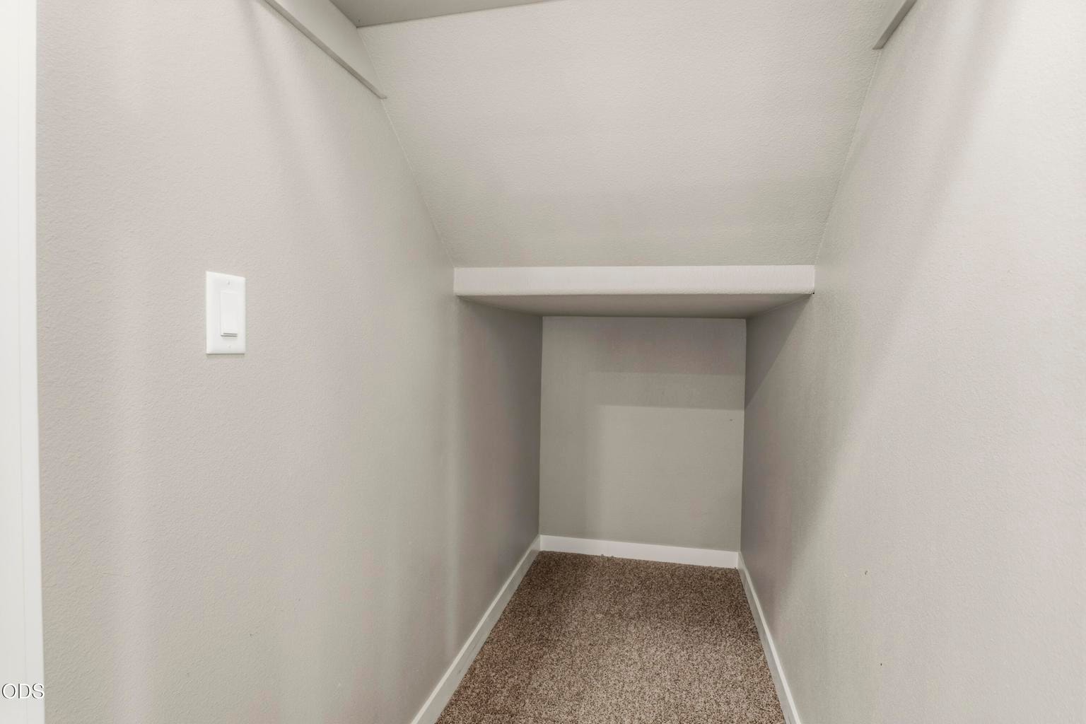Storage space under stairs