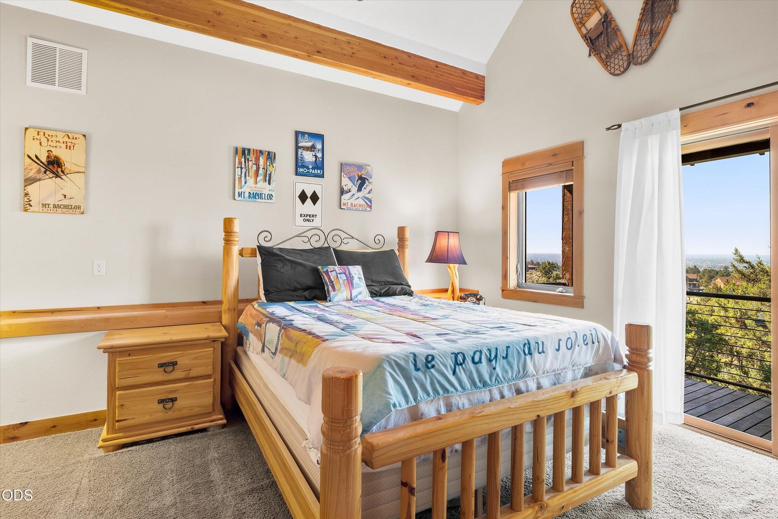Upstairs fourth bedroom featuring a balcony with amazing views