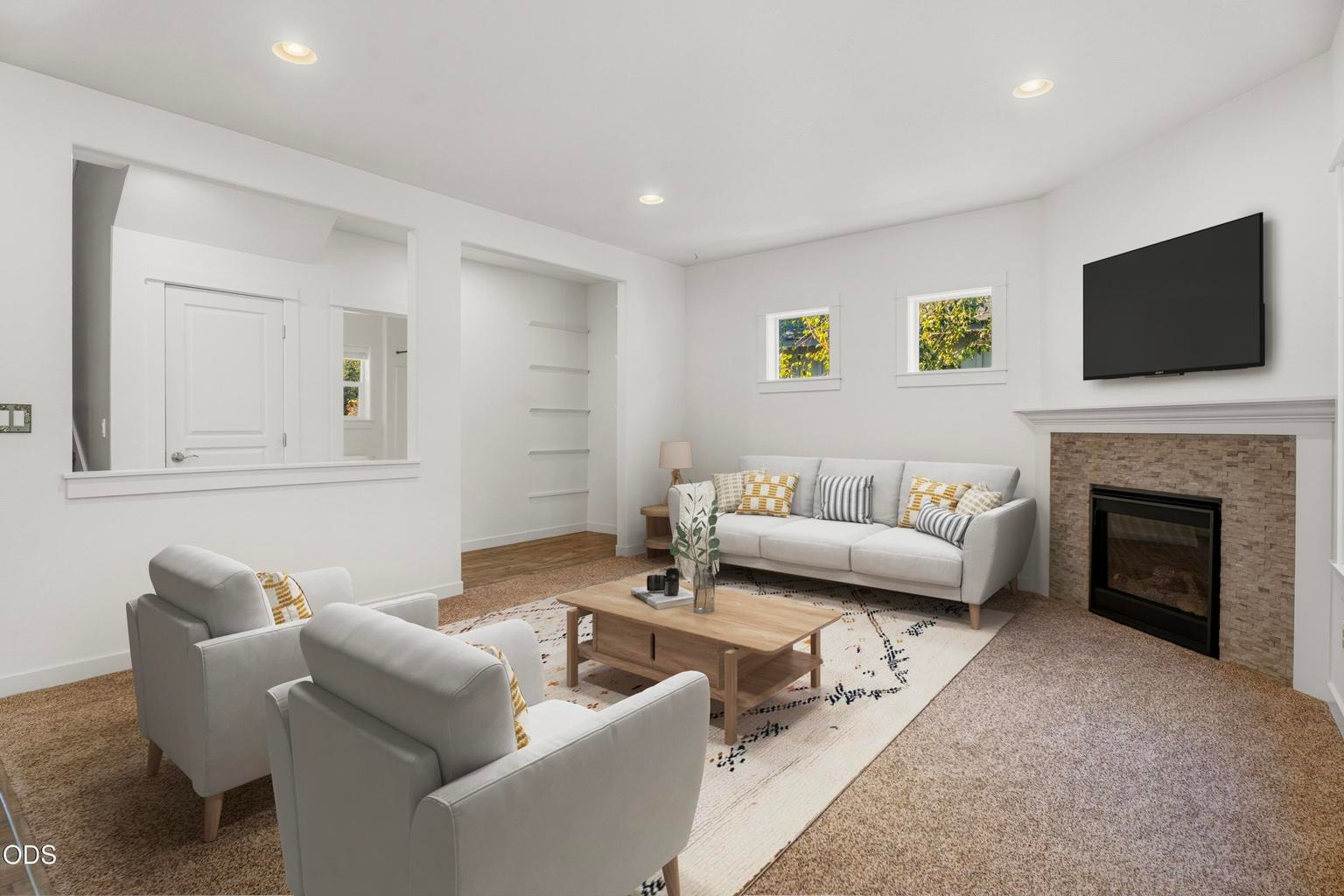 Virtually Staged Living Room