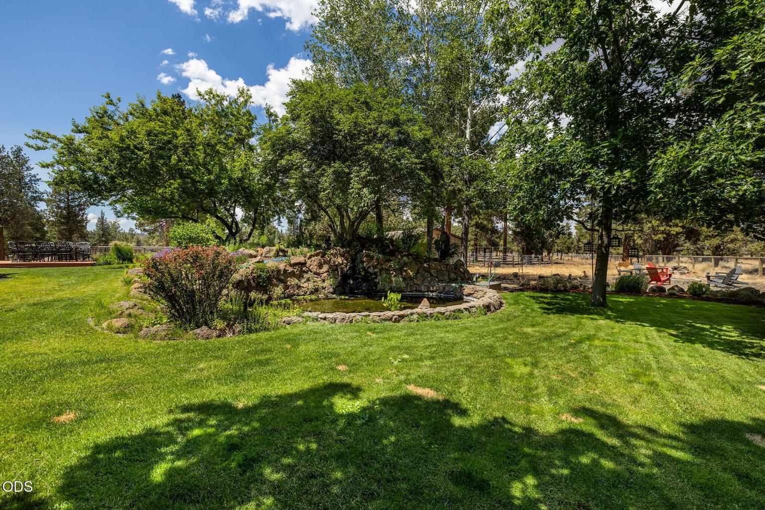 Luscious landscaped back yard