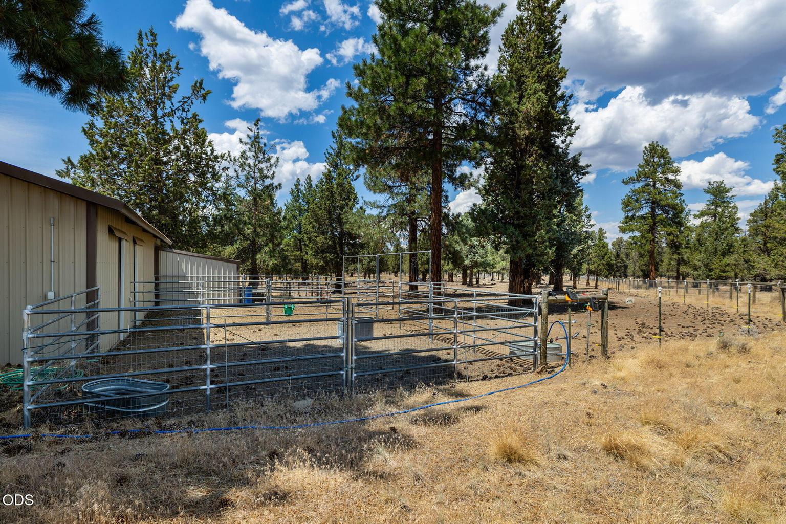 Paddocks with cross-fenced pasture