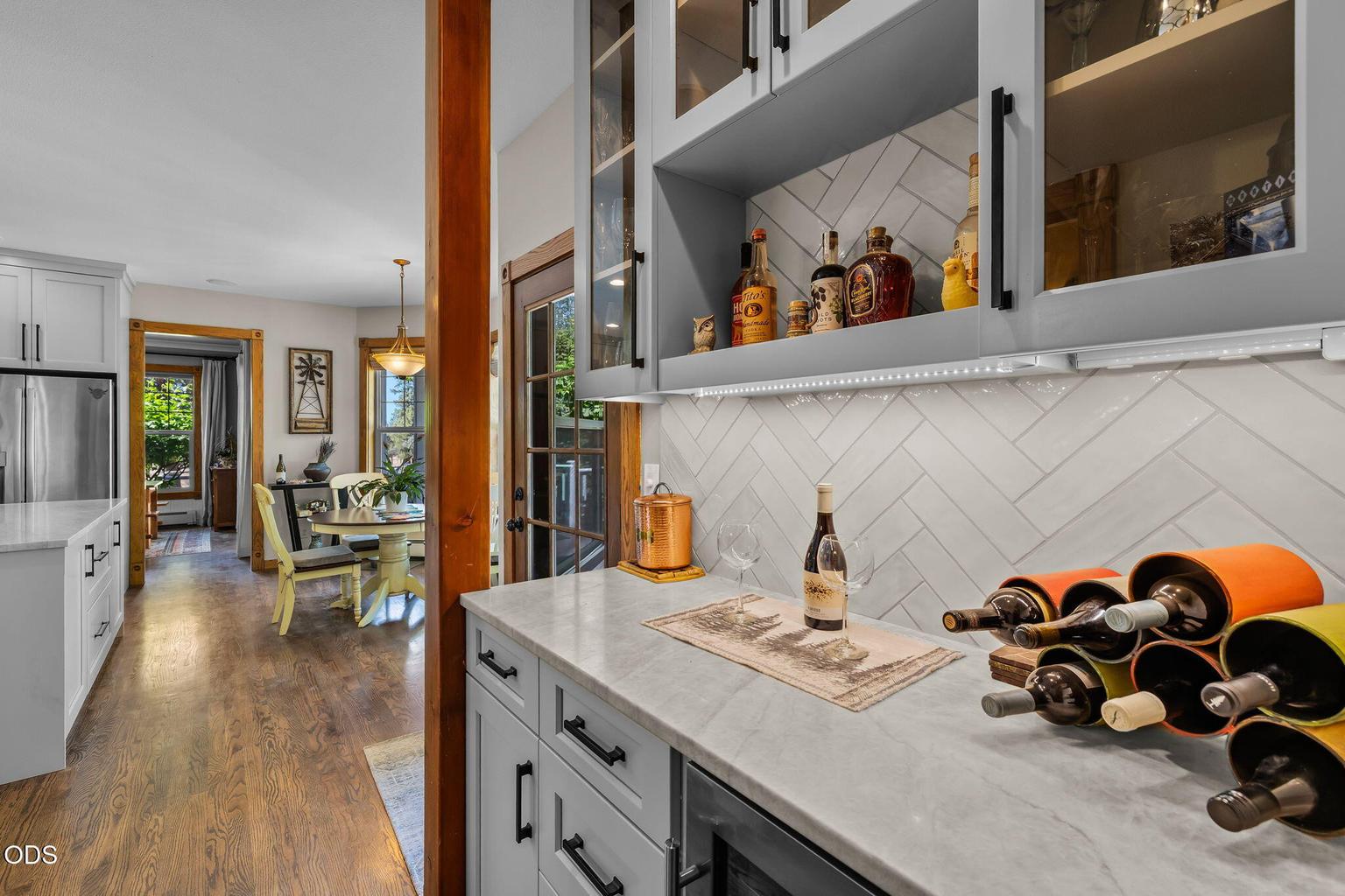 Entertaining happens in this bar area