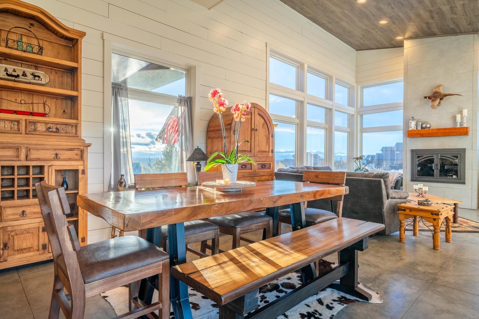 Large windows to take in the beautiful views