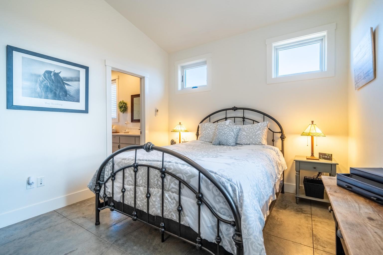 light and bright with walk in closets