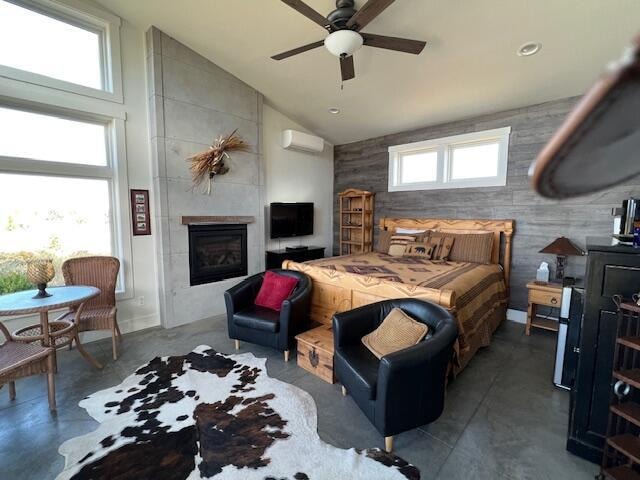 Gas fireplace and ambient floor heating