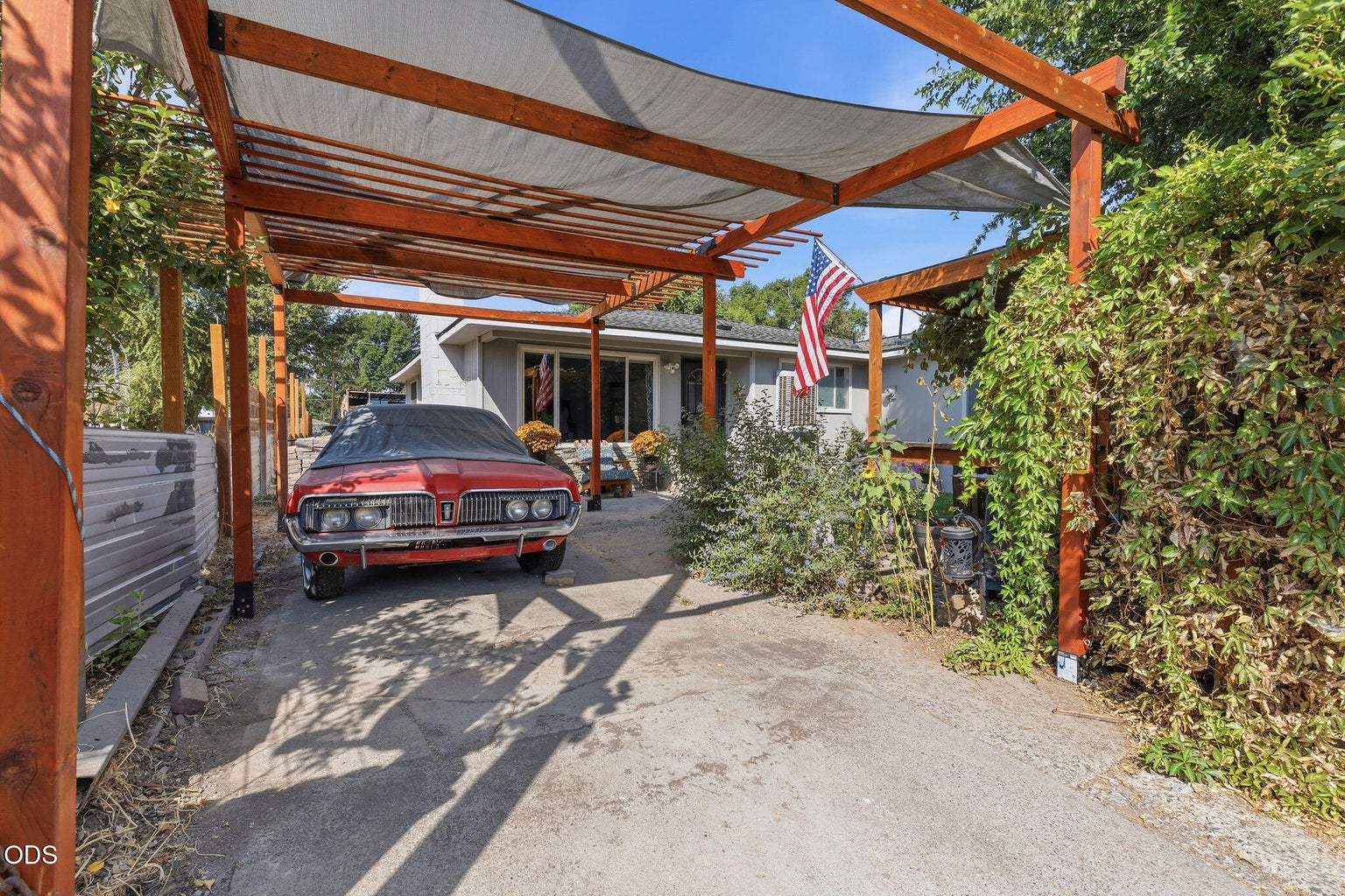 Covered parking area