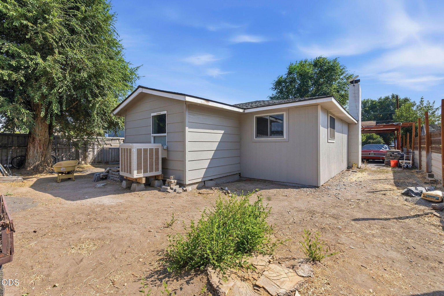 Undeveloped backyard space