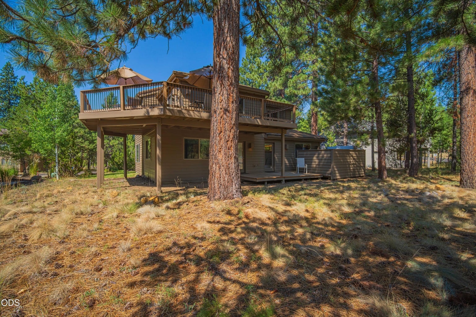 Mature pines surround the home and create the relaxed, wooded atmosphere people come to Sunriver to enjoy.