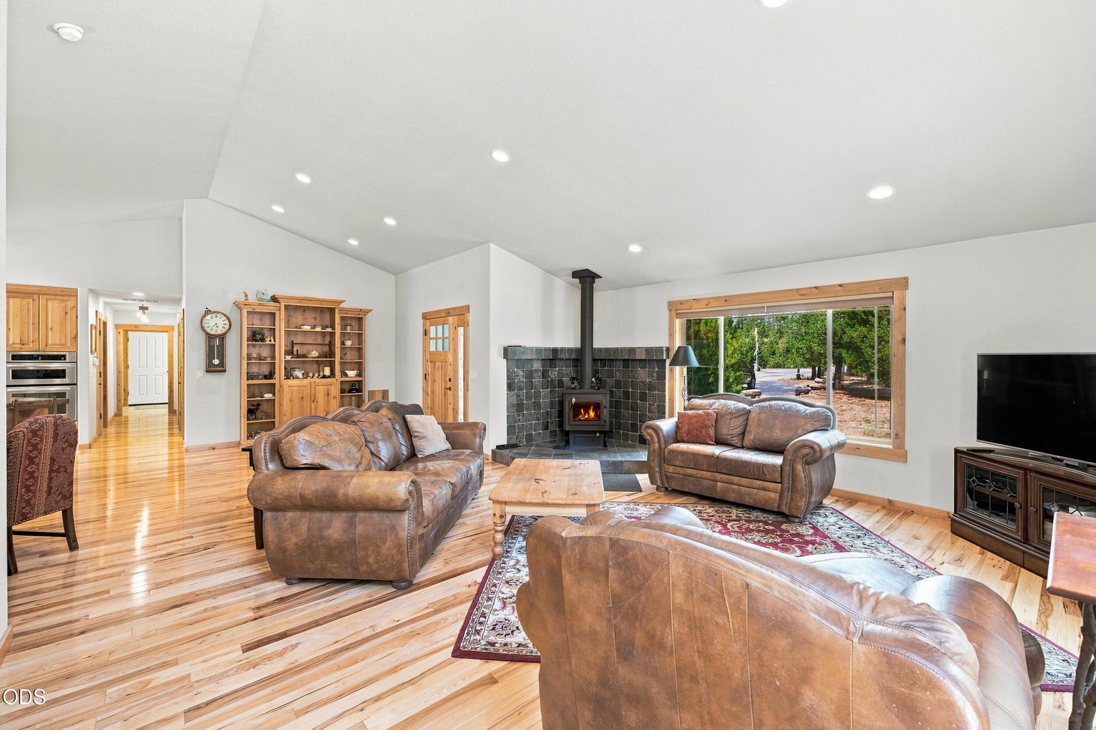 Great Room with Wood Burning Stove
