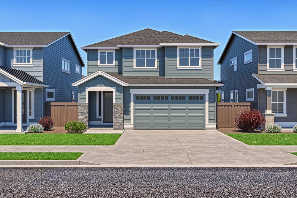 Rendering of like kind elevation of home. Exterior color and orientation may differ.