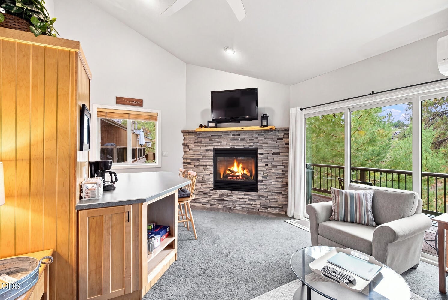 Updated fireplace