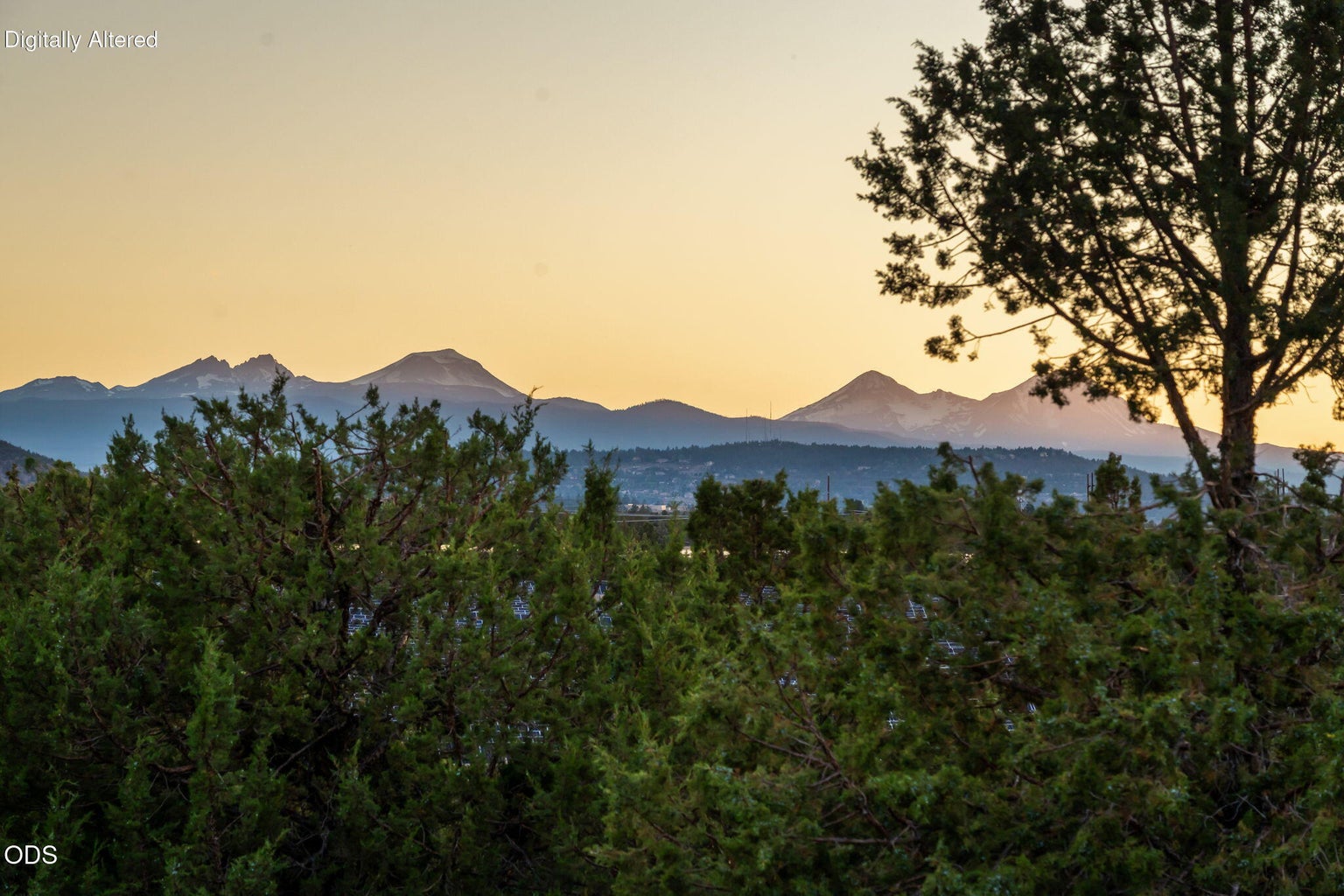 Mountain view at sunset